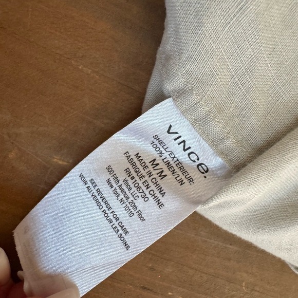 Vince linen short sleeve collard shirt - Picture 7 of 7